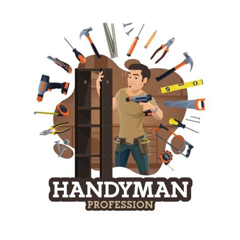 Handyman Tools Vector Images Over