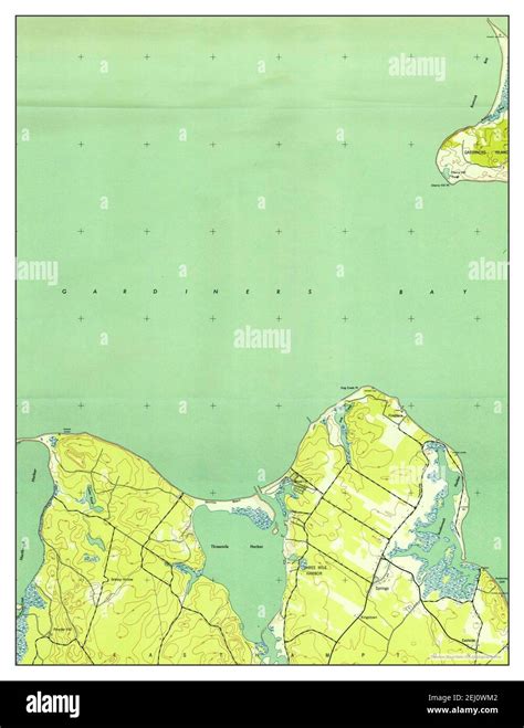 Gardiners Island West, New York, map 1944, 1:24000, United States of ...