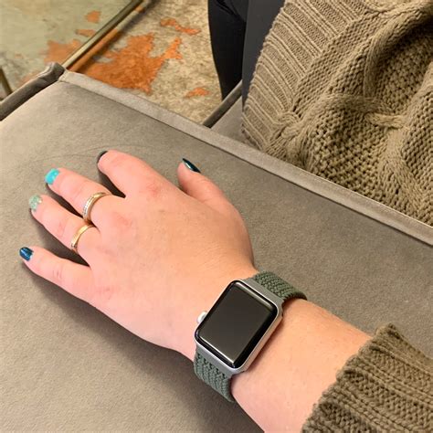 Bracelet nylon Boucle unique tressé Apple Watch vert inverness