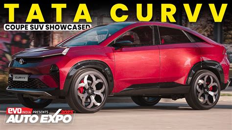 Tata Curvv Coupe SUV Showcased At 2023 Auto Expo Evo India YouTube