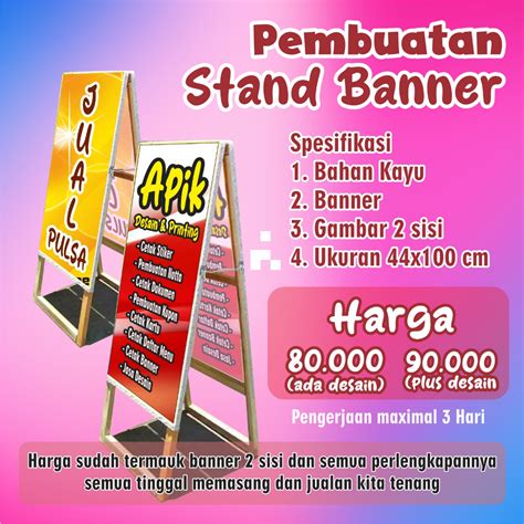 Jual Stand Banner Kayu Murah Stand Banner Shopee Indonesia