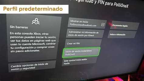 Xbox One X Cómo poner un perfil predeterminado YouTube