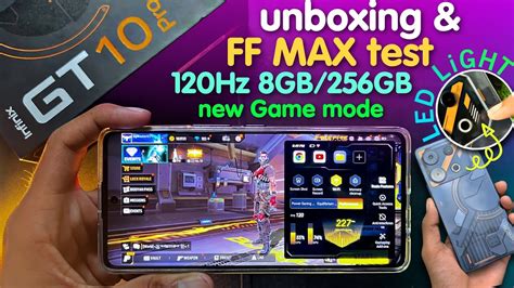 Infinix Gt 10 Pro Unboxing And Free Fire Test 🔥 Back Light Effect 😍 120hz