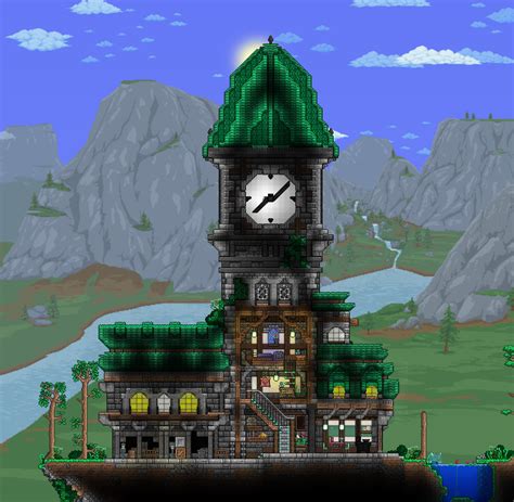 The most ASYMMETRICAL Clock Tower : r/Terraria