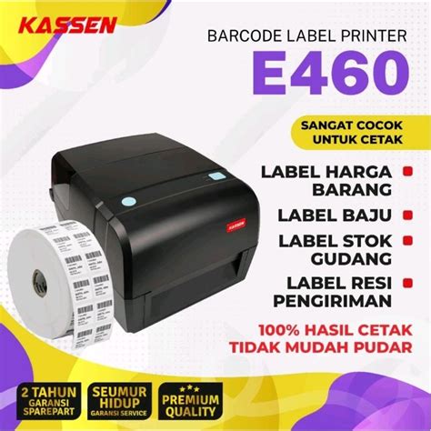 Jual PRINTER BARCODE KASSEN E460 E 460 Shopee Indonesia