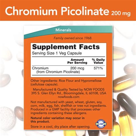 Now Foods Chromium Picolinate 200mcg Boost