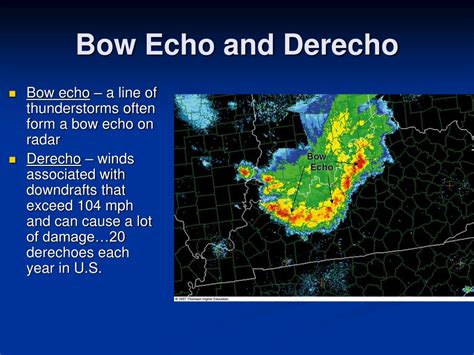 Bow Echo Radar / Nws Jetstream Bow Echoes / A radar echo which is ...