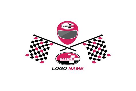 Racing Flag Illustration Vector Logo Template Graphic by ...