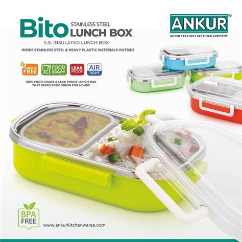 Stainless Steel Ankur S S Insulated Lunch Box Ml At Rs Piece