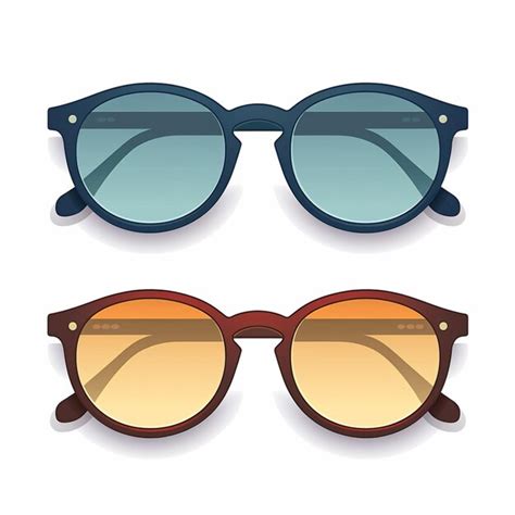 Premium Photo Pair Of Sunglasses With Different Shades On A White Background Generative Ai