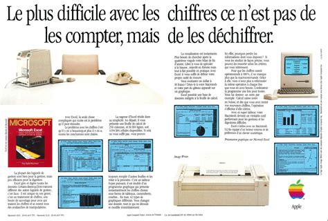 Publicité Macintosh Et Excel Les Trésors De Laventure Apple