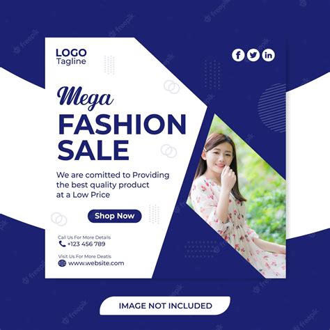 Premium Vector Mega Fashion Sale Social Media Post Template