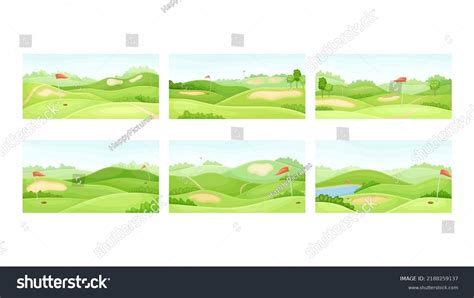 Vector Golf Course Over Royalty Free Licensable Stock Vectors