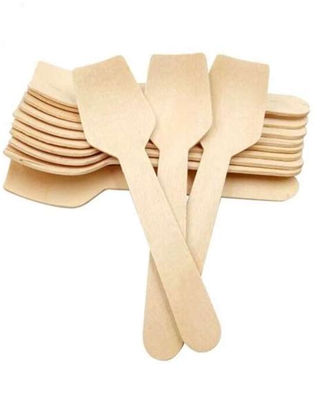 Disposable Wooden Ice Cream Spoon Only One Planet Cambodia