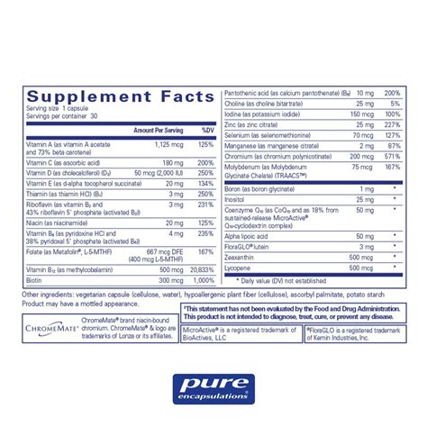 Pure Encapsulations O N E Multivitamin Capsules Free 2 To 4 Day Delivery