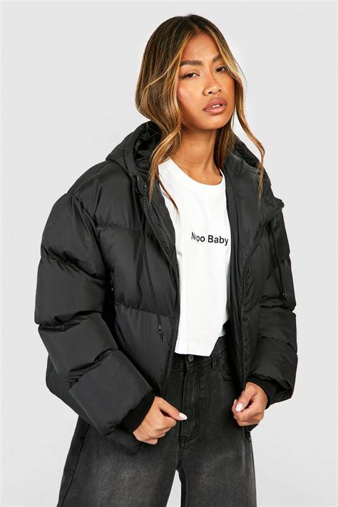 Hooded Padded Puffer Jacket Boohoo Uk