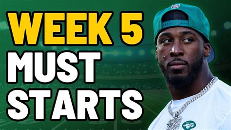 8 Must Start Players In Week 5 2023 Fantasy Football Youtube