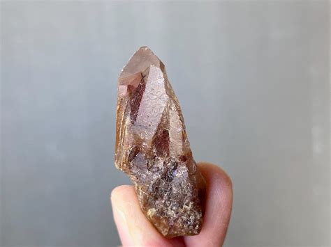 Red Amphibole Quartz With Wispy Yellow Amphibole Third Eye Chakra