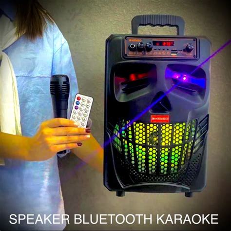 Speaker Bluetooth Karaoke Portable Ukuran Besar Inch Free