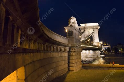 Fondo Budapest Puente De Las Cadenas En La Noche Torre De Luz Foto E