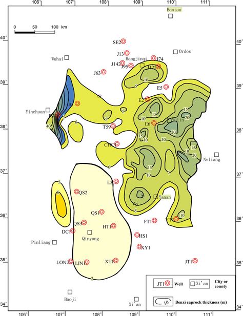 Isopach Map Showing The Distribution Of The Carboniferous Aluminous