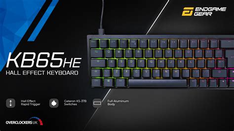 Endgame Gear KB65HE Hall Effect Gaming Keyboard Overclockers UK