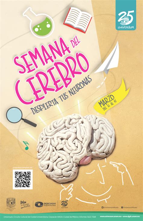 Cartel Semana Del Cerebro Plastilina Papel Neurons Brain Play Dough