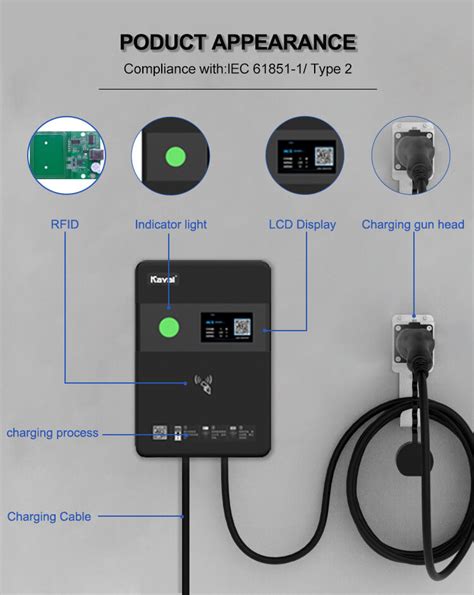 Kayal 3 Phase Wallbox 32a 7kw Electric Vehicle Ev Charging Station 16a