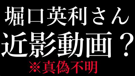 【真偽不明】堀口 英利さんの近影動画がタレコミされる？ 堀口英利 暇空茜 タキシードニュースちゃんねる Youtube