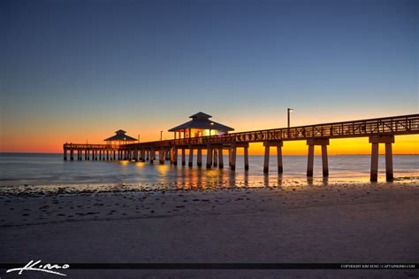 Fort Myers Beach Pier Florida Dark Warm Colors | HDR Photography by ...