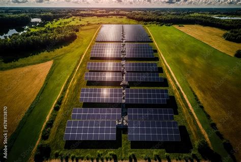 Solarfeld Im Betrieb Auf Dem Acker Solarenergie Ausbauen Und Nutzen