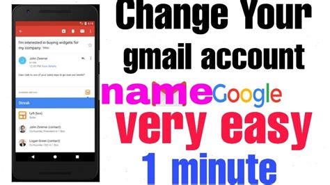 How To Change Gmail Id Name How To Change Google Account Name Youtube