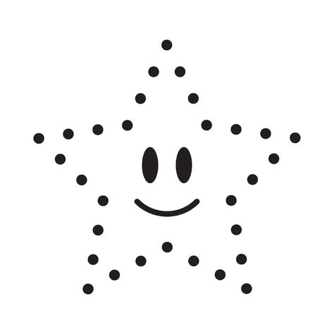 Premium Vector Dotted Star Shape For Tracing Lines For Preschool And