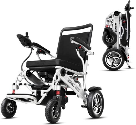 Amazon.com: Intelligent Folding Electric Wheelchair for Adults, Lightweight Foldable Powered ...