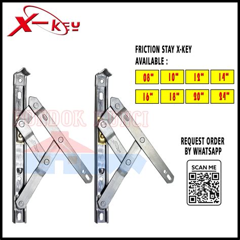 Engsel Jendela Casement Friction Stay X Key 12 Inch 30 Cm Lazada