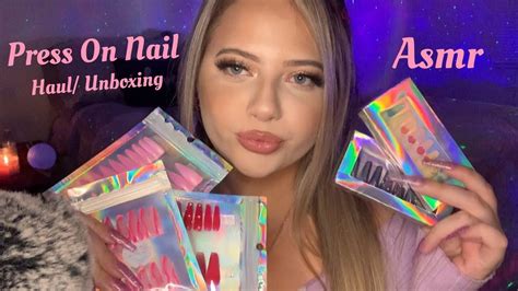 Asmr Press On Nail Haul Unboxing Tapping Crinkles Scratching