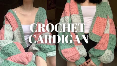 Crochet Patchwork Cardigan Harry Styles Cardigan Inspired Youtube Crochet Cardigan Pattern