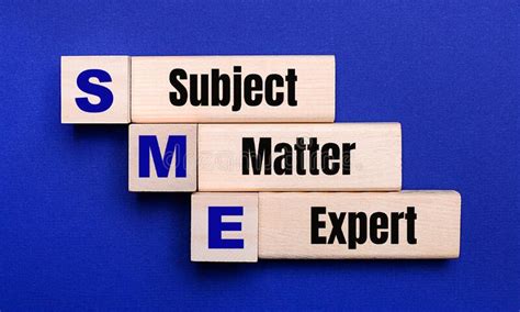 The Word Sme Subject Matter Expert Is Written On Bright Stickers On A