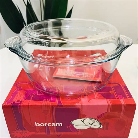 NEW ITEM BORCAM ROUND CASSEROLE WITH GLASS COVER MANGKUK CLEAR BULAT