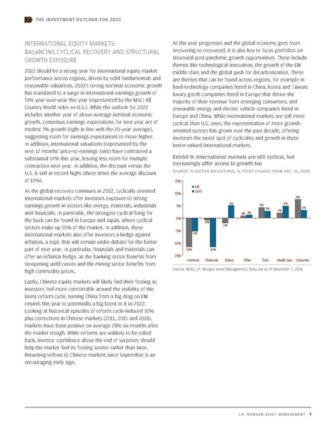 摩根大通 J P Morgan ：2022年全球投资市场展望报告 Pdf版 三个皮匠报告