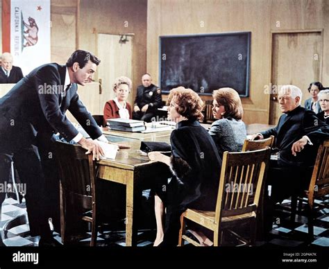 WHERE LOVE HAS GONE, from left, Willis Bouchey (judge), Mike Connors, Jane Greer, Susan Hayward ...