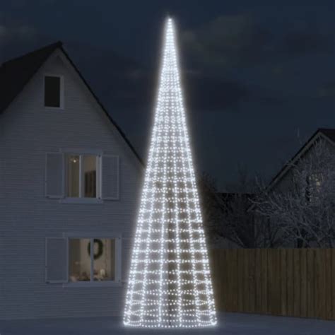 Vidaxl Christmas Tree Light On Flagpole Leds Cold White