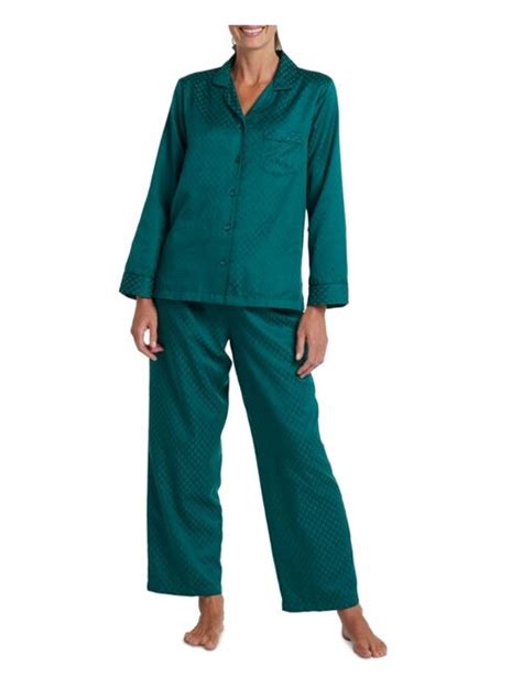 Buy Miss Elaine Geo Embossed Brushed Back Satin Pajama Set Online