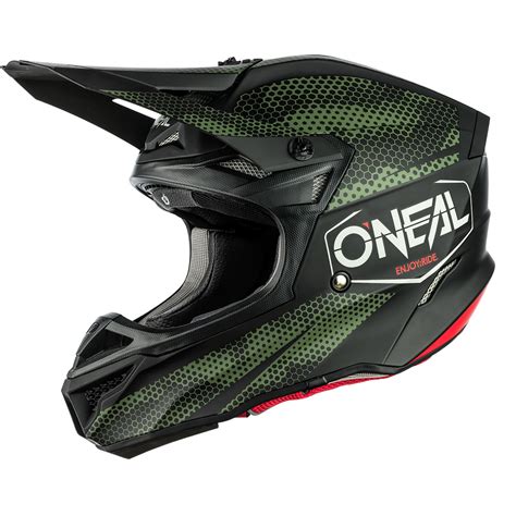 Casco De Motocross Oneal 5 Series Covert Black Green Matt 2021