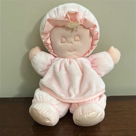 Eden Toys Vintage Eden Pink Soft Baby Doll Blonde Hair Satin Trim Sleeping Poshmark