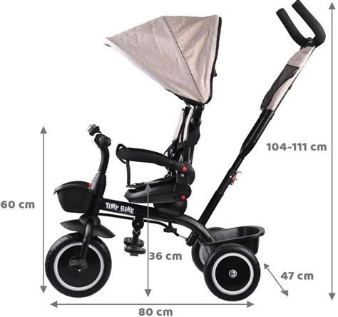 Tiny Bike Rowerek Trójkołowy 3W1 Z Daszkiem Beżowy Sp0650 Ceny i