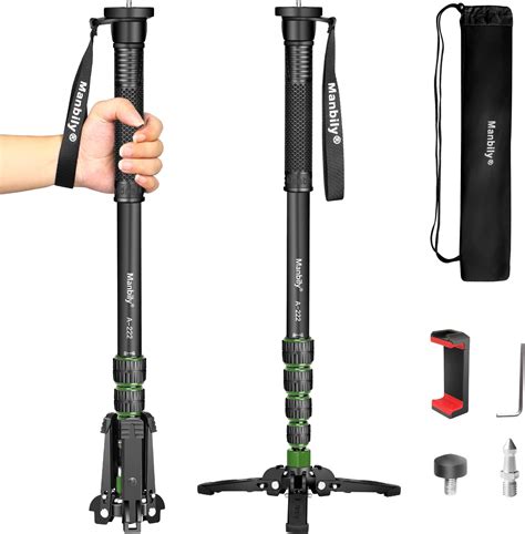 Manbily Camera Monopod With Feet 5 Sections 67 In 170cm Extendable Portable Travel Aluminum