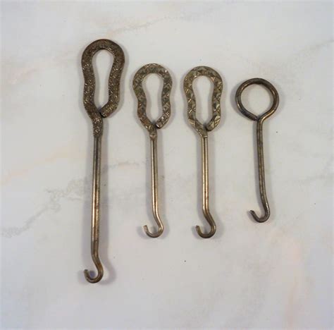 Lot Of Vintage All Metal Button Hooks Shoe Hooks Most With Etsy