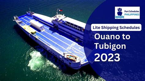 Lite Shipping Ouano Wharf Mandaue City To Tubigon Bohol V V Schedules