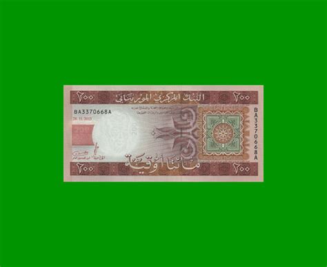 Billete De Mauritania Ouguiya Pick A O Estado Sin